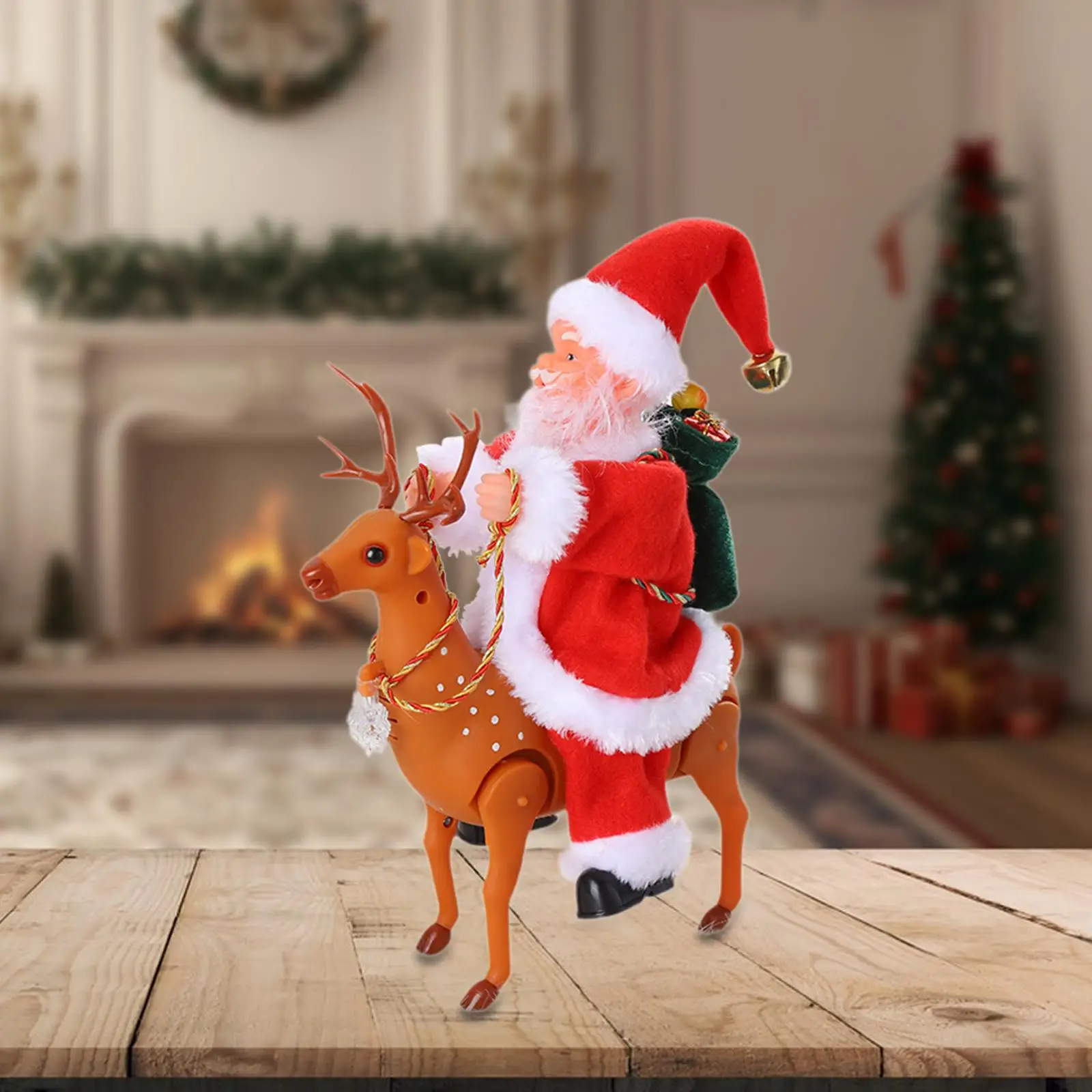 

Санта-сани и олень, игрушка, Рождественский декор для подруги, семьи, дочери