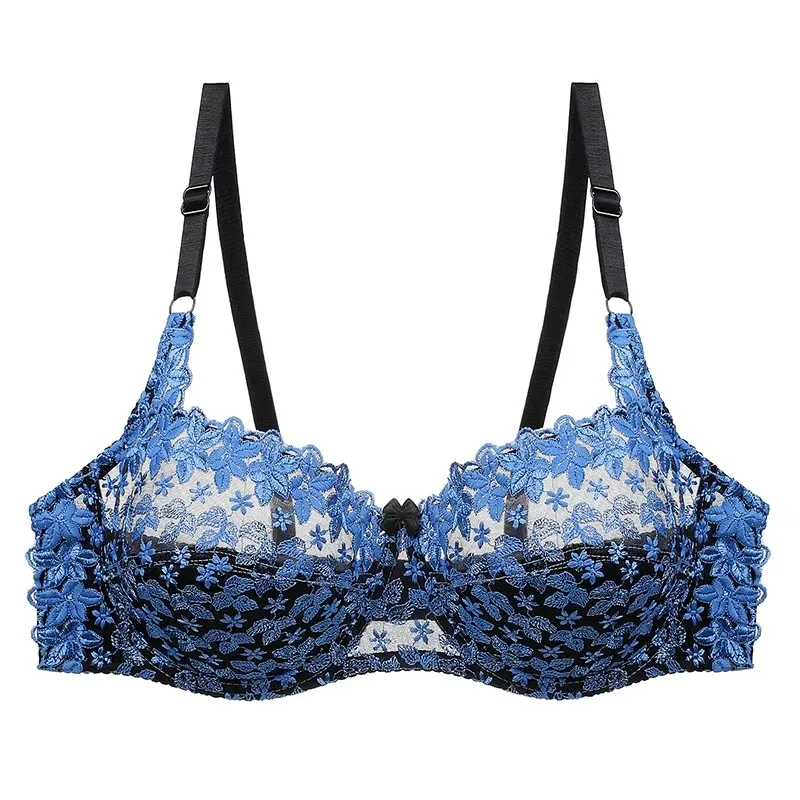 Vrouwen Kanten Bh's Zomer Push Up Effen Kleur Comfort Ademend Ondergoed Borduren Dunne Mold Vrouwelijke Koreaanse Mode Lingerie