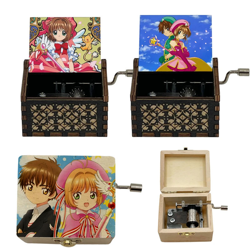 Music Box Cardcaptor Sakura Catch You Catch Me Musical Theme Handmade Wooden Gift for Friends Birthday Antique Home Cafe Decor