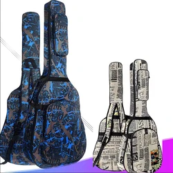 600D Water-resistant Oxford Cloth Double Stitched Padded Strap Gig Bag Guitar Case for 40/41 inch Acoustic Classic Folk Guitar