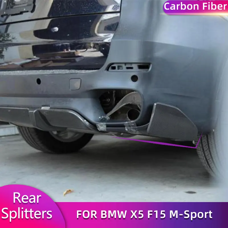 

Full Carbon Fiber Rear Bumper Splitters Flaps for BMW X5 F15 M-Sport Utility 4-Door 2014-2018 Car Rear Splitters Lip Winglets
