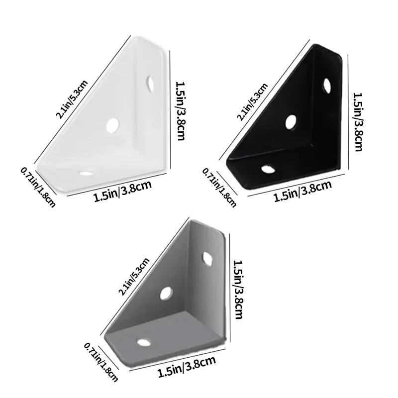 12pcs bracket corner code right-angled triangle, fixed furniture, used for cabinet and bed corner support and reinforcement ﻿