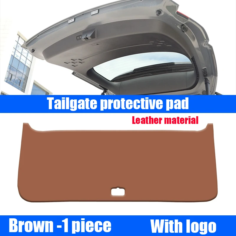 For Hyundai Santa Fe MX5 2024 Car tailgate protection pad leather material trunk protection sticker interior protection parts