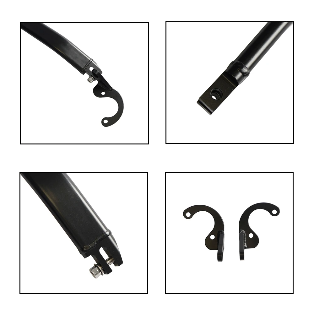 Car Front Top Strut Tie Bar Rear Strut Bar For Honda Civic 92-00 EG EK 93-97 for Del Sol 94-01 Integra DC2 Black Silver Aluminum