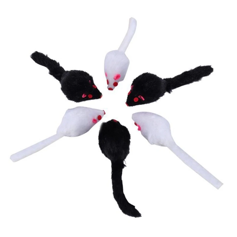 Rattle Mouse Toy for Pet for Cat Plush Squeak for Play Catch Interactive Mic Dropship