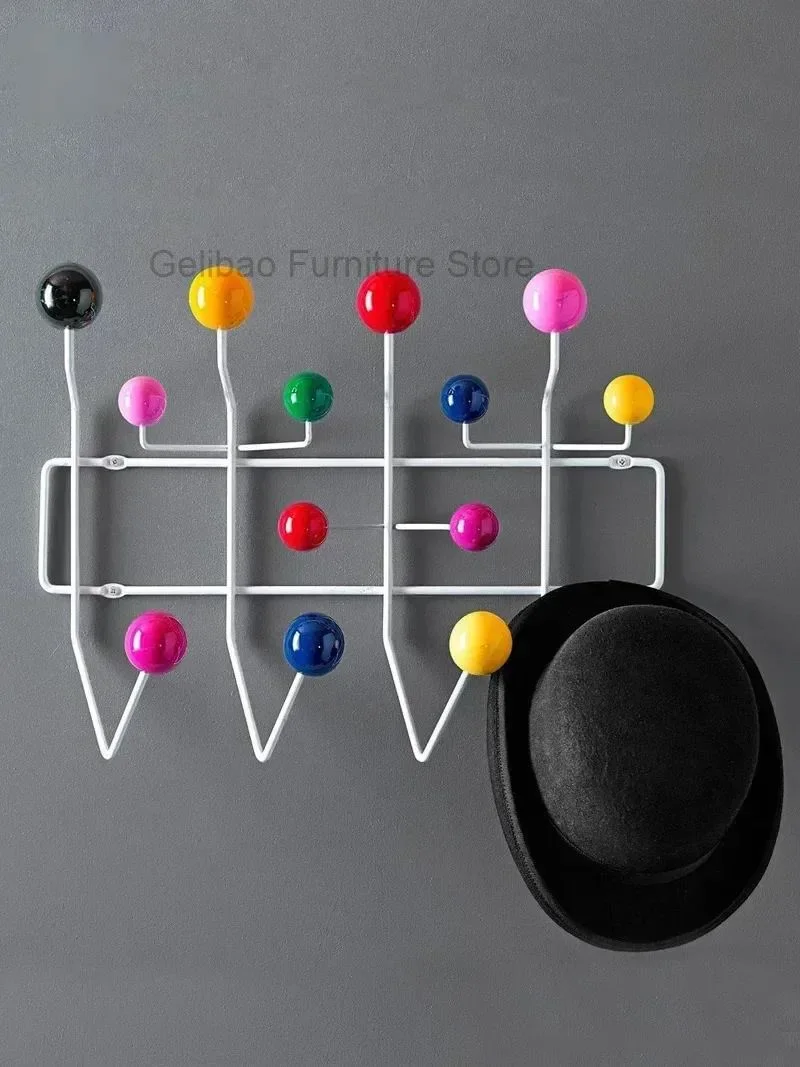 متعدد الألوان شنق الأثاث شماعة معطف الكرة رف متعدد الأغراض هوك ل جدار الحلي للطفل هدية حقيبة معدنية ديكور قبعة الوقوف