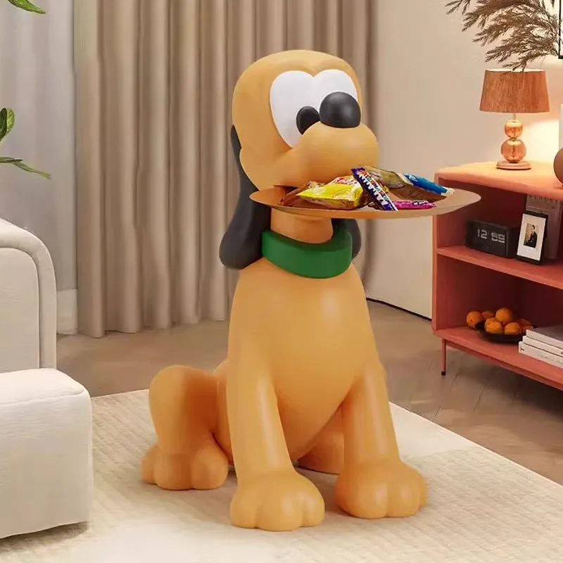 

Resin Dog Sculptures Creative Cartoon Dog Ornament Luxury Animal Model Storage Tray Ornaments Living Room Decoration Accessories