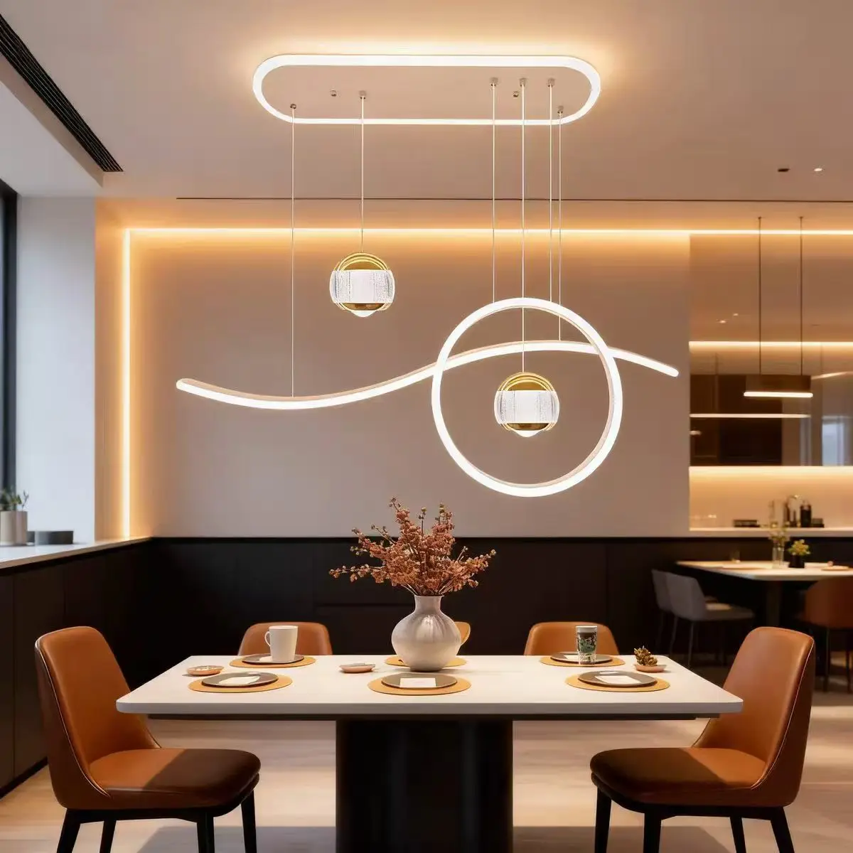Modern Led Chandelier Lighting for Dining Table Nordic Creative Design Ceiling Hanging bar  Lamp In Bedroom Kitchen Loft