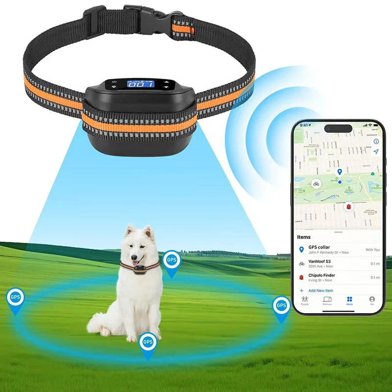 

Pet GPS Positioning Trainer Tracker, 10-990M Positioning Fence, Global Tracking, Mobile Phone to Find Location,1PC