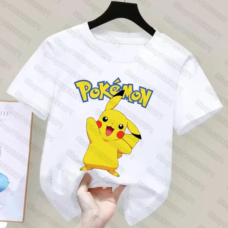 Cut Summer New Pikachu/ Charizard/Mewtwo/Venusaur Print Children's Kids T-Shirt Boys and Girls Aldult Children's Clothing Tops view 3