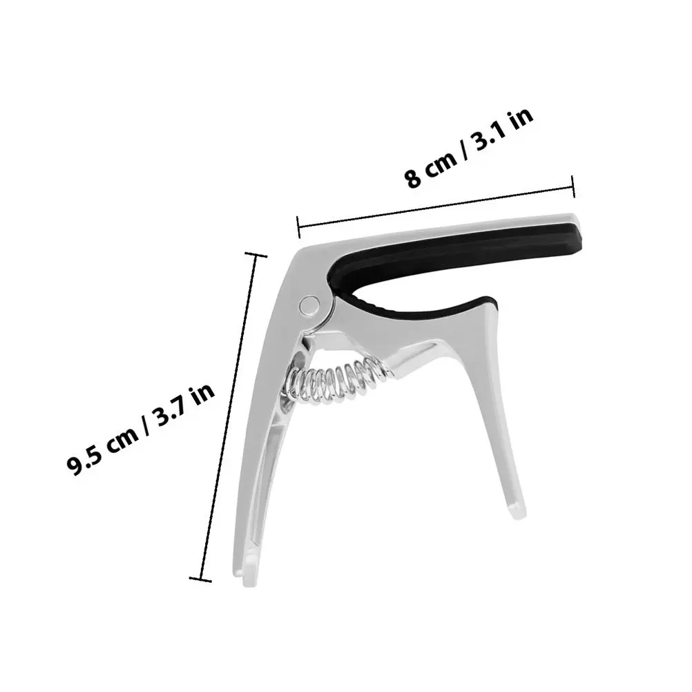 Guitar Capo Metal Sturdy Tuning Clip Universal Multifunctional for Acoustic Electric Classical Ukulele Guitar Picks Included view 5