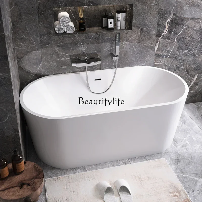 ls 35 LBathtub شقة منزلية صغيرة على الطراز الياباني حمام متنقل متكامل مستقل حوض استحمام مزدوج أكريليك