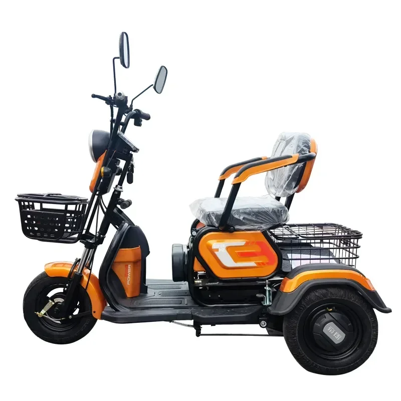 high quality folding 3 Wheel cheap mobility disabled adults passenger electric moped scooter with pedals