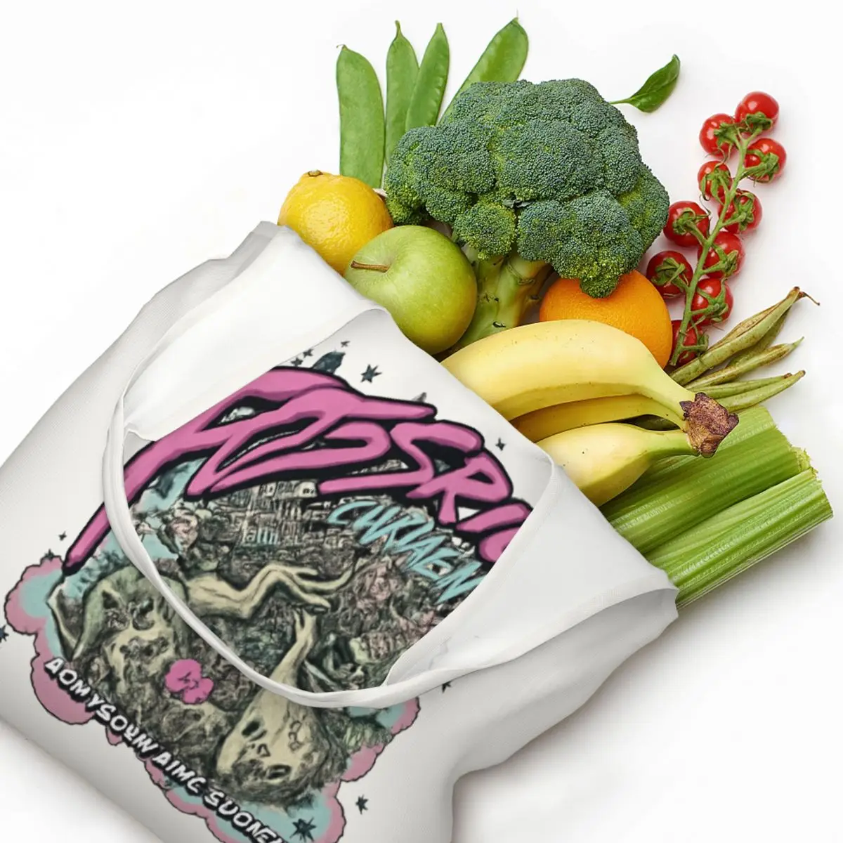 Unleashing Rich Chaos Large Capacity Canvas Tote Bag Single Shoulder Work Commute Bag For Women Eco-Friendly Shopping Bag