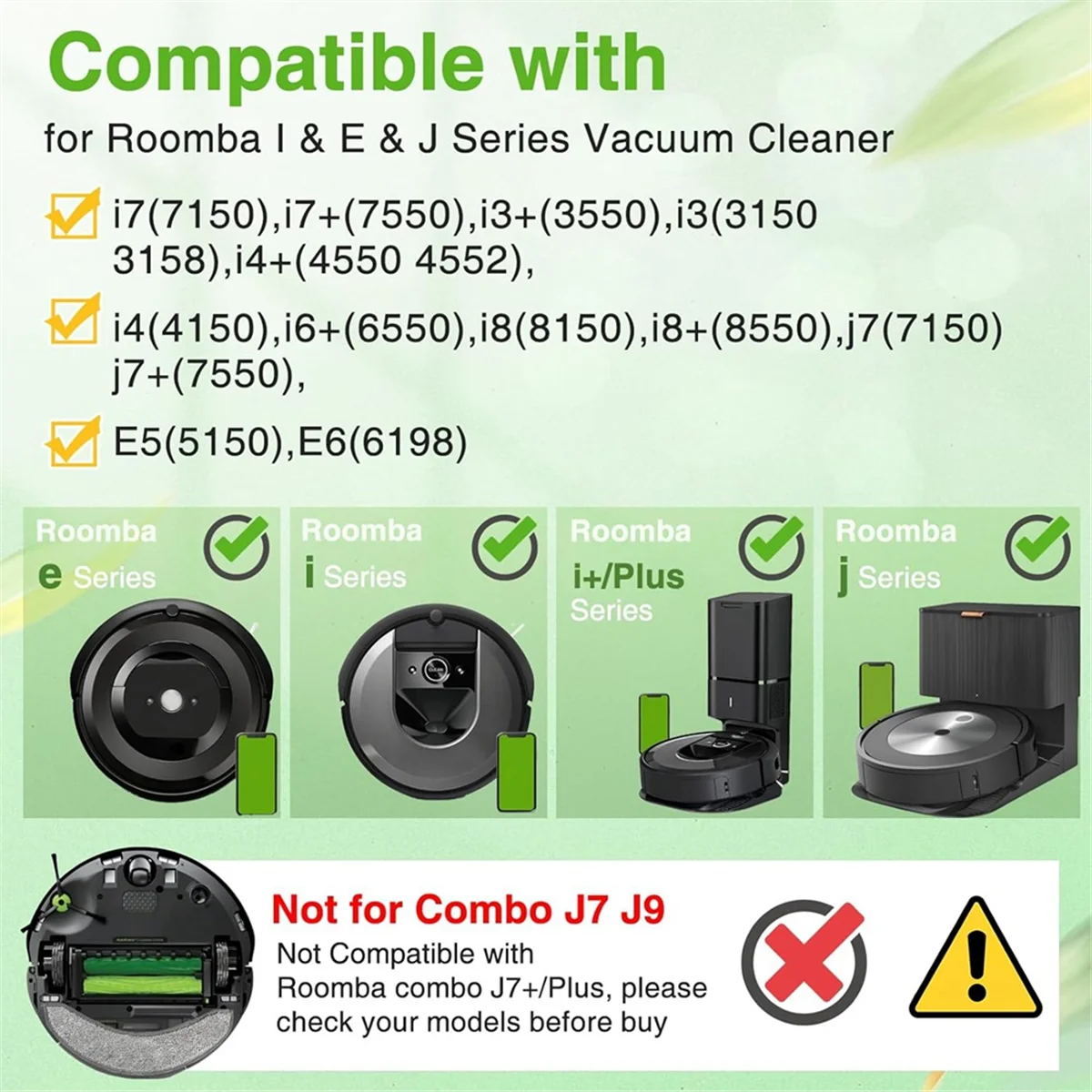 Untuk IRobot Roomba E5 I3 I7 J7 I4 I7 + I3 + I4 + I6 I6 + I8 I8 + J7 +/Plus E6 E7, E & I & J Seri Aksesori Penyedot Debu