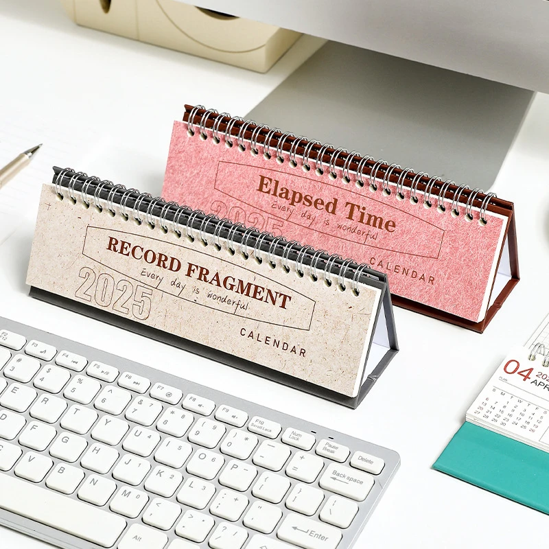 2025 Planning Desk Calendar Color Cover Schedule Notebook Weekly Agenda Planner Table Memoire Planner Office Supplies