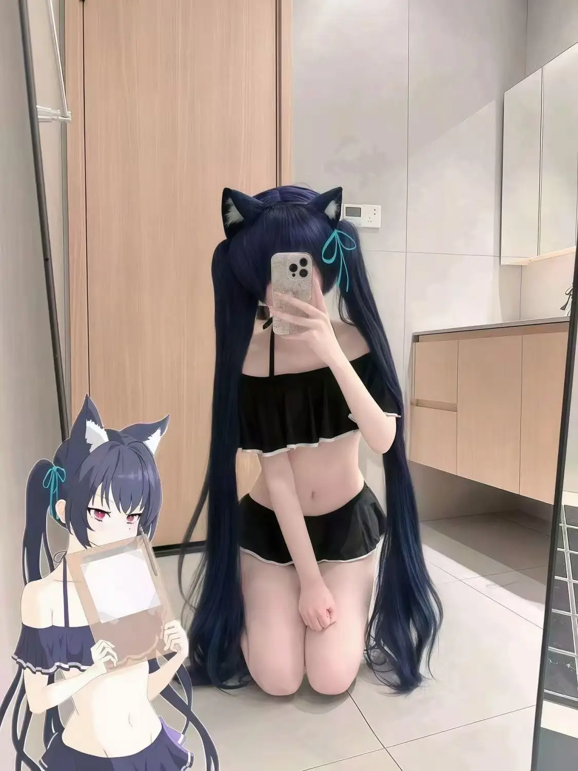 

Blue Archive Kuro Serika cosplay costume sexy swimsuit suitable for Halloween and Christmas