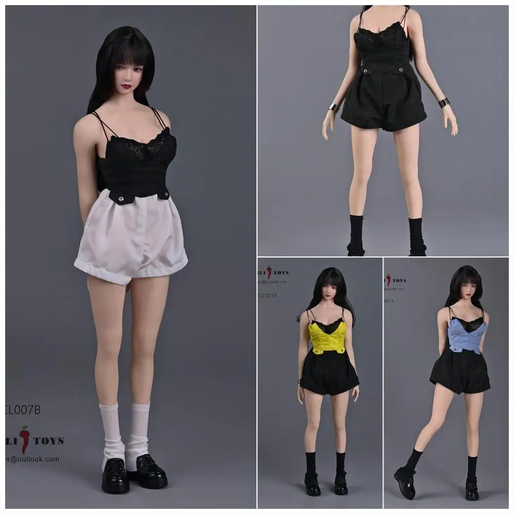 

CHILI TOYS CL007 1/6 Female Fashion Sling Jumpsuit Set Lace Underwear Clothes Model Fit 12'' Soldier TBL Action Figure Body
