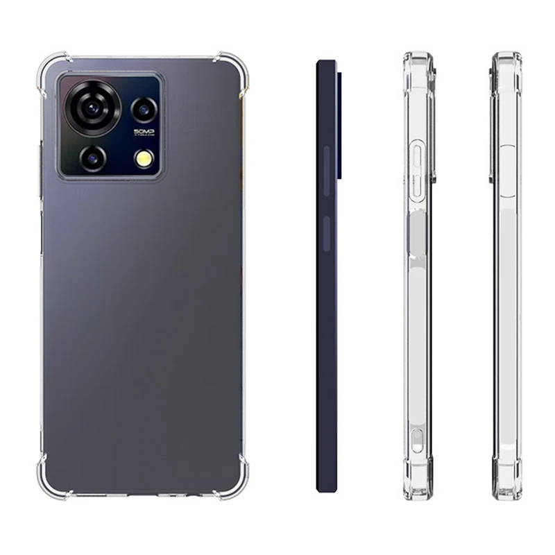 Funda Transparente con Airbag Antigolpes de Silicona para ZTE Blade V50 Vita 4G, Carcasa Trasera de TPU para ZTE Blade V50 Vita V50Vita 4G