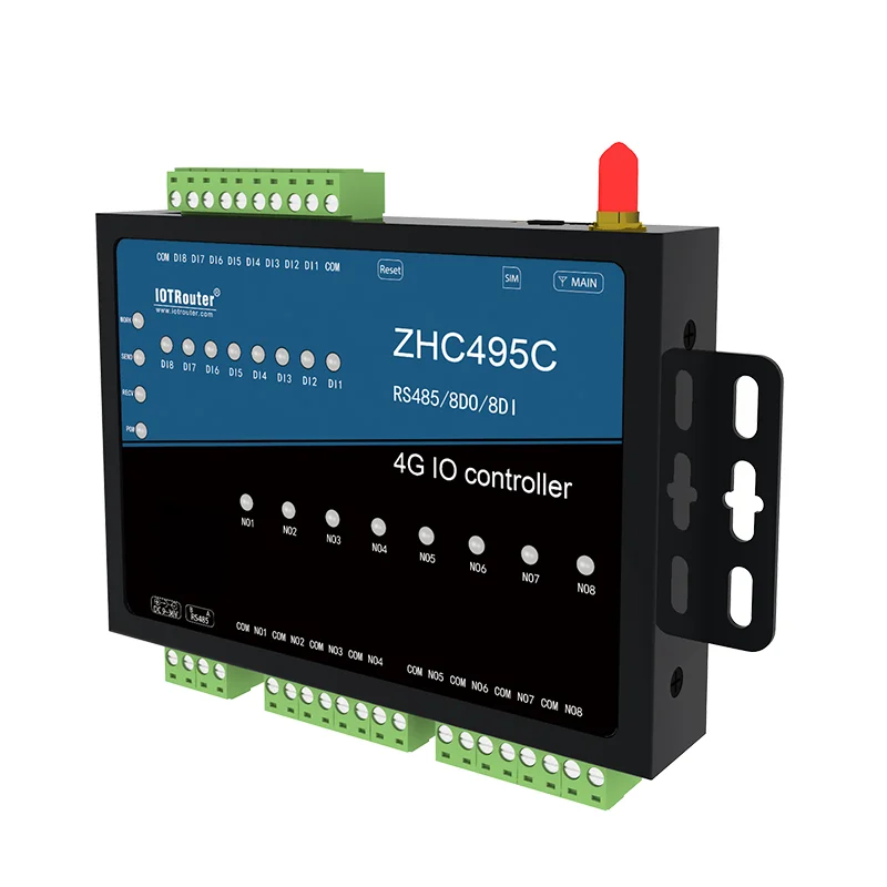 LTE Industrial 8DI 8DO Rs485 Gsm 4G Rs485 Modbus Rtu/DTU TCP MQTT M2M IoT Gateway Gsm Gateway with Sim Card