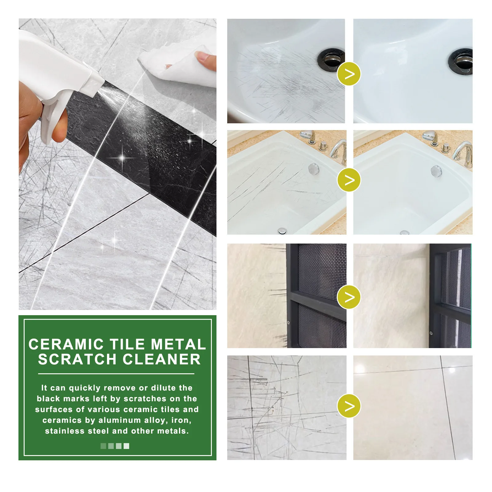 Ceramic Tile Scratch Remover Marble Scratch Repair Agents Powerful Decontamination Floor Cleaner Tile Brightening Cleaning Tools