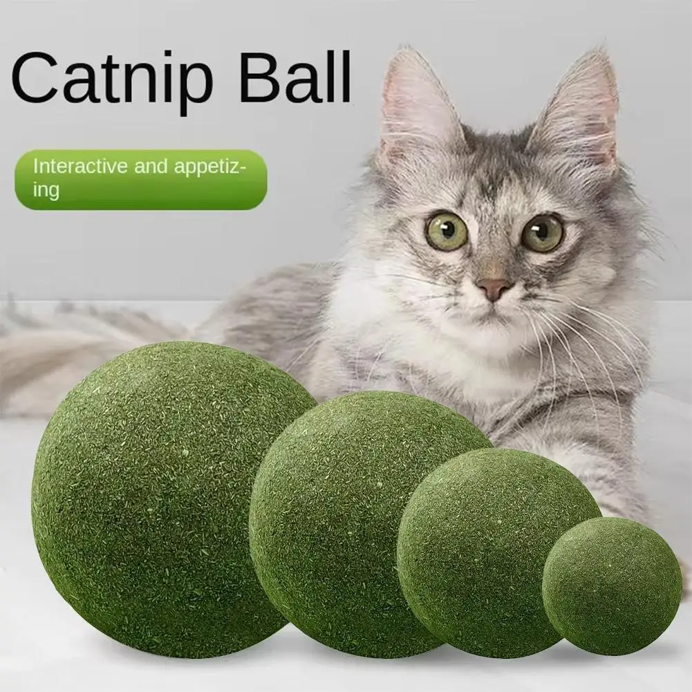Large Catnip Ball for Cat Cat Mint Ball Lickable Natural Catnip Toy Self Relieving Long-lasting Indoor Chew Toy for Kittens