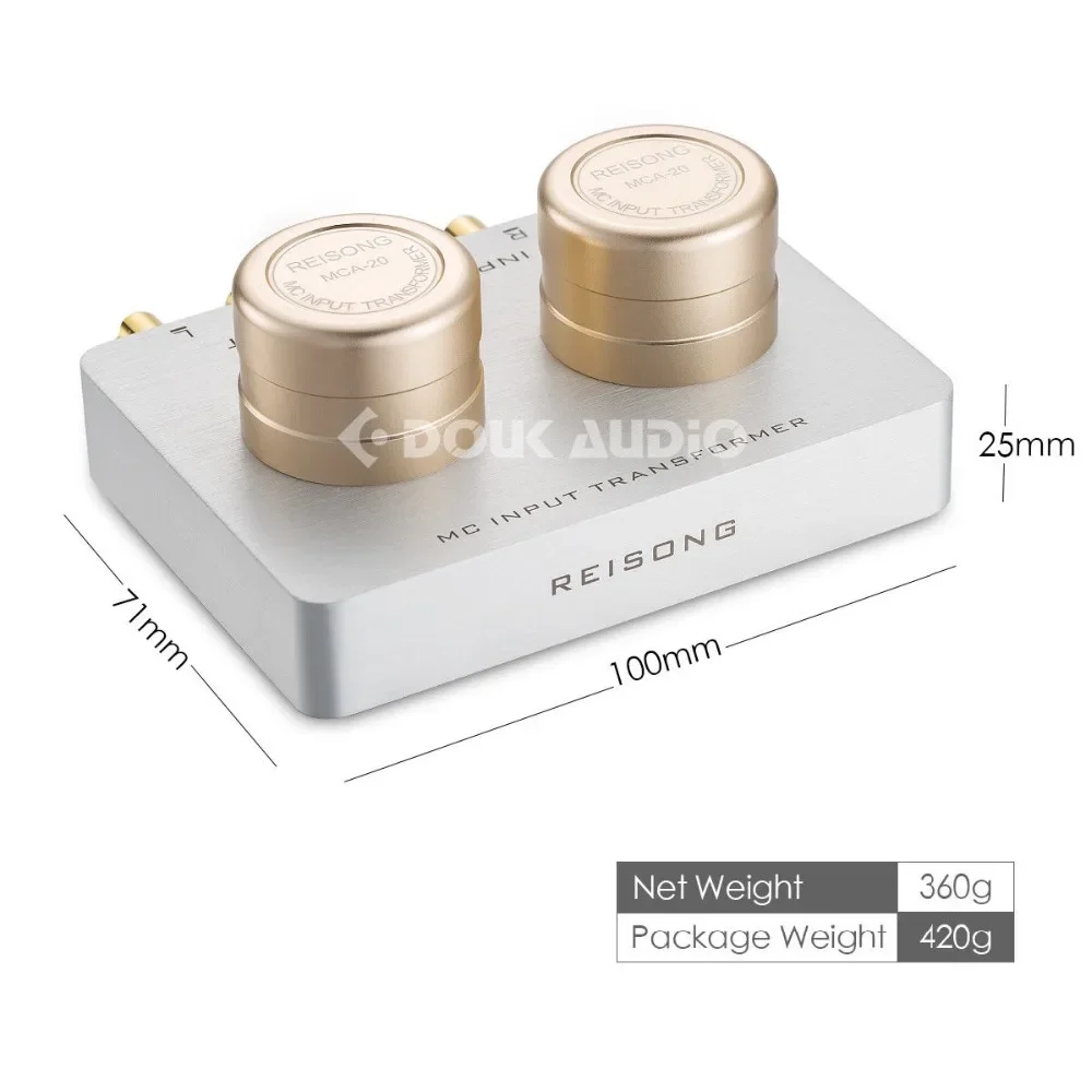 Douk Audio Step Up Transformer MC Moving Coil Phono Stage Cartridge Preamp Passive For Phone PC/CD Player/MC Phono Turntable