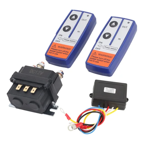 Kit de relé de cabrestante con controlador, interruptor de Contactor de relé de control remoto para vehículo Industrial, 12V, 250A