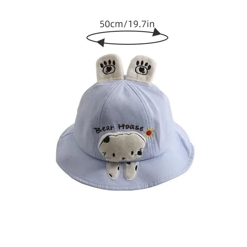 Cartoon Animal Ears Baby Bucket Hat Cute Soft Cotton Infant Boy Girl Fisherman Cap Casual Toddler Kids Sun Hats