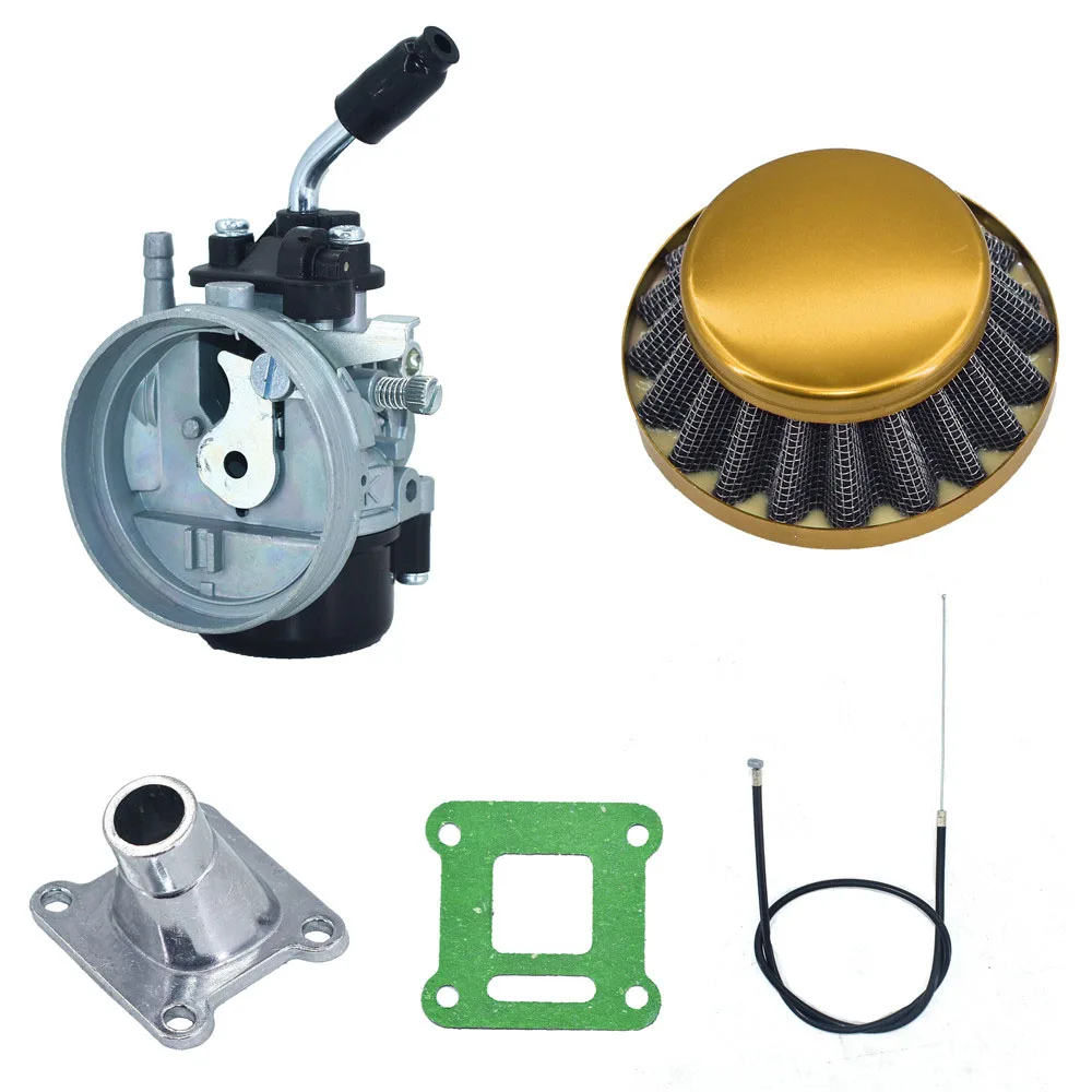 Mini ATV 49cc Performance 19mm Carb Carburetor Air Filter Mainfold Assembly for 2-stroke 47cc 49 Cc Mini Pocket Bike
