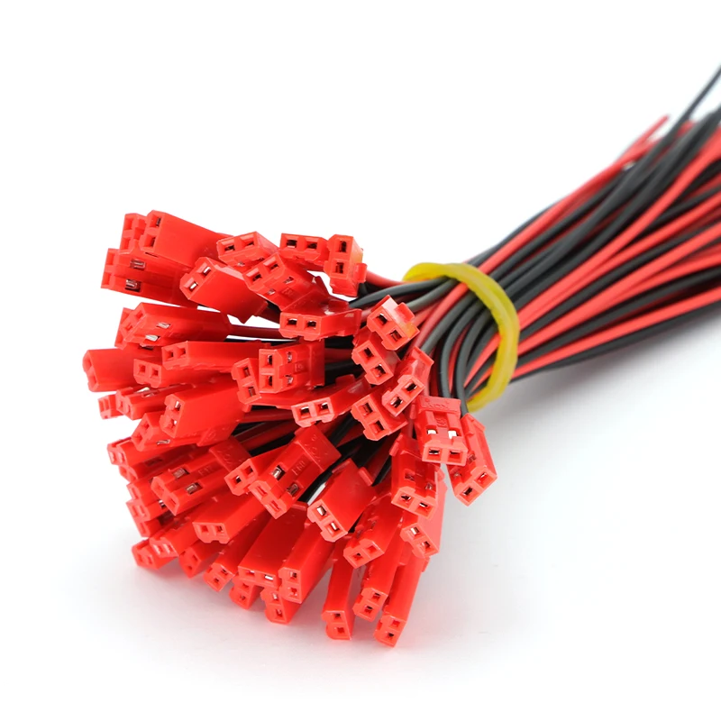 10/20/50 Paar JST-Stecker und -Buchsen Kabelverbinder DIY 2-Pin-Steckverbinder für RC-Spielzeug, Akkus, LED-Lampen – Detail 2