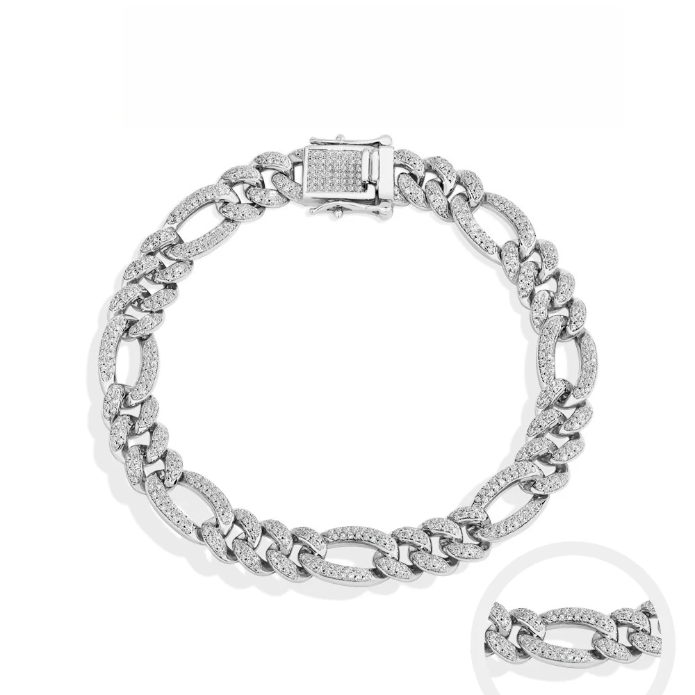 Full Moissanite Tennis Bracelet 925 Sterling Silver 18K Gold Plated Classic Fine Jewelry For Men Women New Arrival Gift