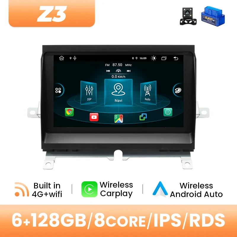 Draadloze Carplay 8 Core Auto Multimedia Speler Voor Land Rover Discovery 3 LR3 L319 2004-2009 Android 14 navigatie DSP 4G Wifi