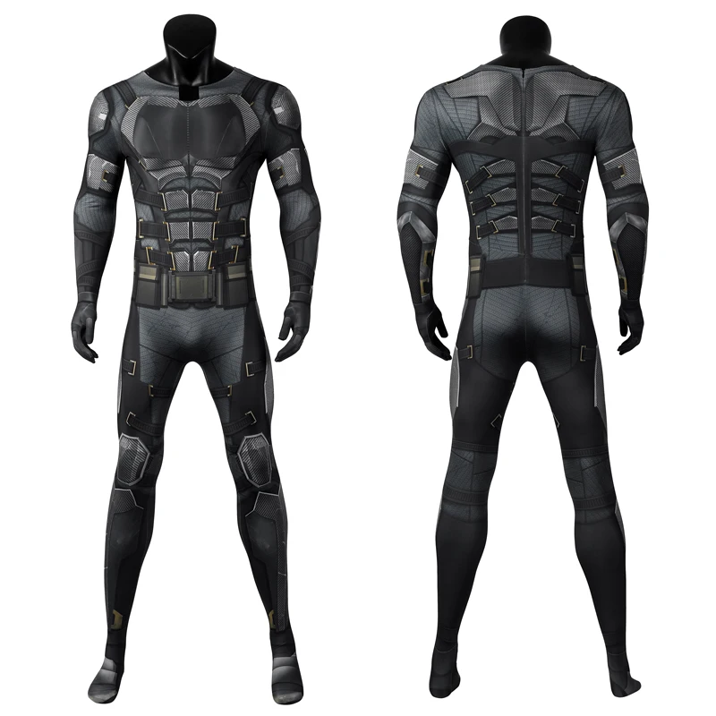 Black Bat Adult Men Knight Bruce Halloween Cosplay Costume Bodysuit 3D Digital Printing Jumpsuit Cloak Headgear Zentai Suit