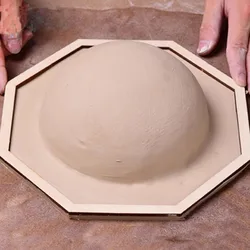 Pottery Ceramic Tool School Ceramic Bar Hand-printed Blank Molding Mud Board Molding Wooden Concentric Cutting Guide