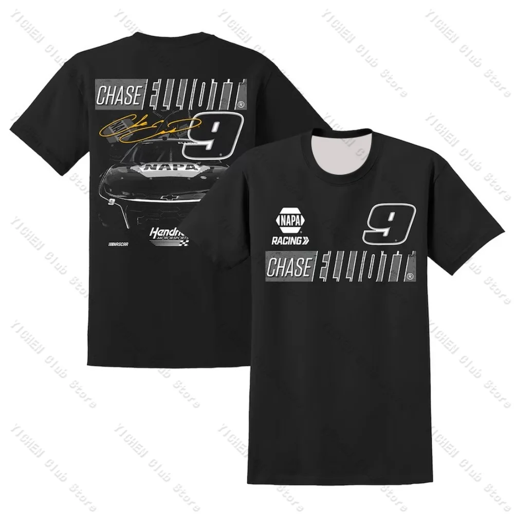 Motorcycle Racing Chase Elliott Hendrick Motorsports Team Collection NAPA Tonal Street Quick-Drying Breathable Men's T-Shirt