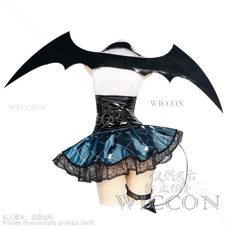 Project Sekai Spel Demon Mikuuu Cosplay Kostuum Kleine Duivel Halloween Jurk Lolita Groene Pruik Sexy Uniform Anime Halloween Vrouwen