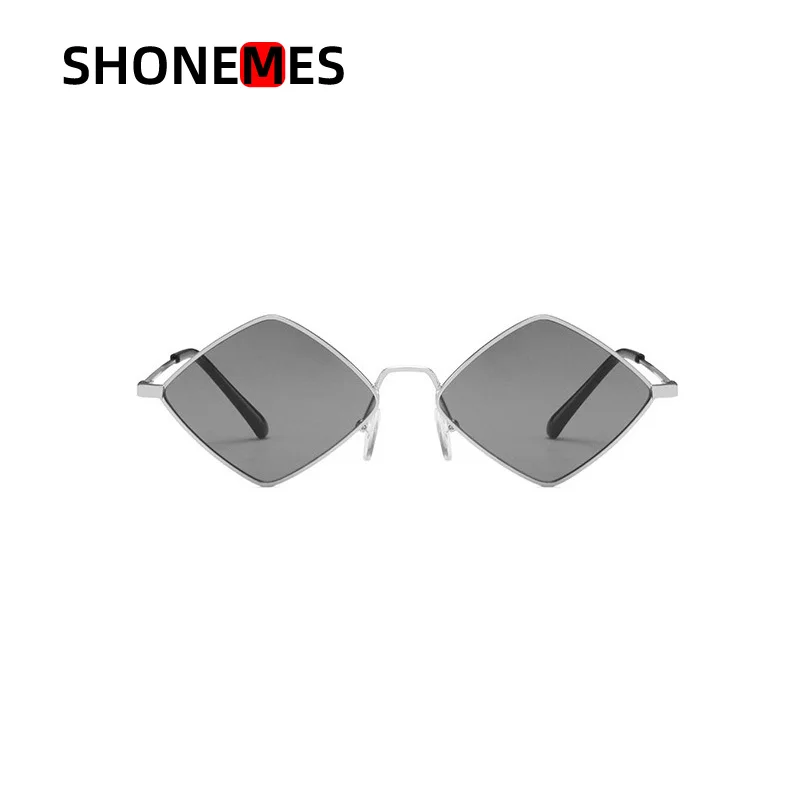 

ShoneMes Rhombus Sunglasses Vintage Punk Shades Metal Frame Outdoor UV Protection Sun Glasses for Women Men