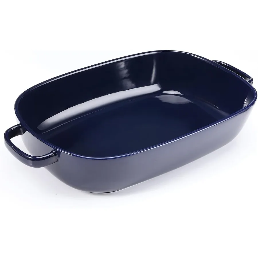 

4.5 Quart Ceramic Baking DishServing Bakeware for Casserole Lasagna Gratin Broiling Roasting and Baking.Large Deep 14x10x3.11 i