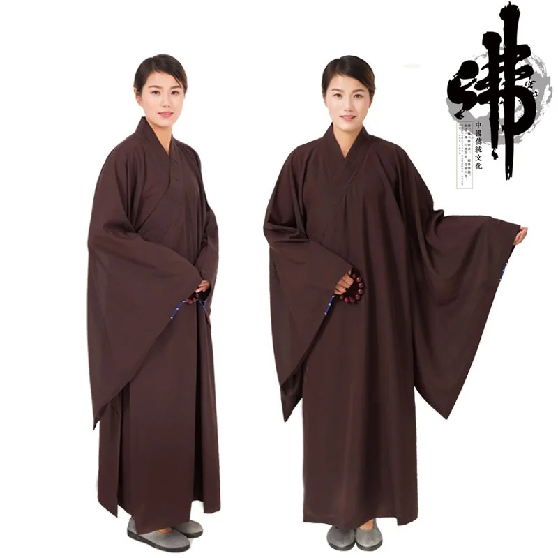 

Buddhist Robe Men Women Frock Buddhism Supply Long Meditation Clothing Monk