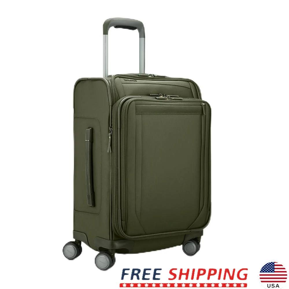 Steel Bearing Wheels Cedar Green Expandable Carry On Spinner Luggage Tri-Core Nylon Ergo Zipper Hanger Bracket Speed Buckle.