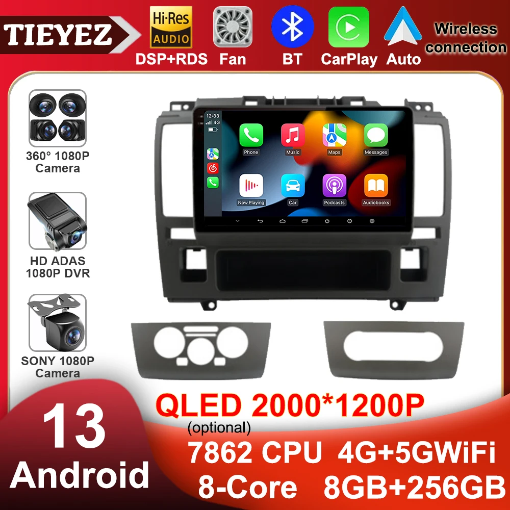 

Wireless Carplay 8G 256GB Android 13 Auto Car Radio For Nissan Tiida C11 2004-2013 Multimedia Player GPS Autoradio Head Unit