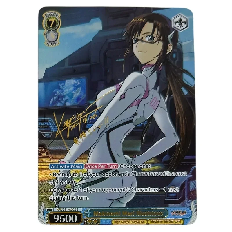 4pcs/set Ayanami Rei Asuka Langley Soryu Mari Makinami Illustrious Self Made Flash Card Anime Classics Game Collection Cards Toy