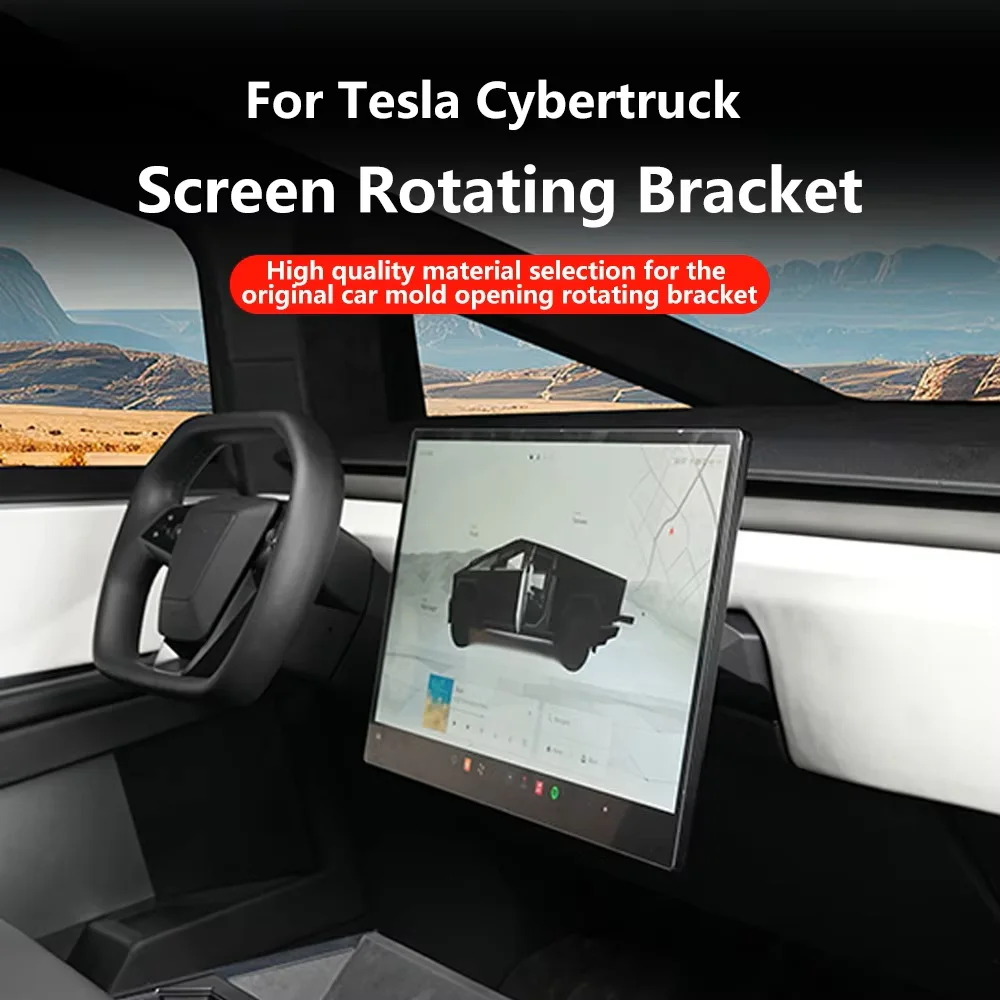 For Tesla Cybertruck 2023-2025 Swivel Holder Mount Tilt Screen Rotating Bracket Kit Display Monitor Rotate Holder Accessories