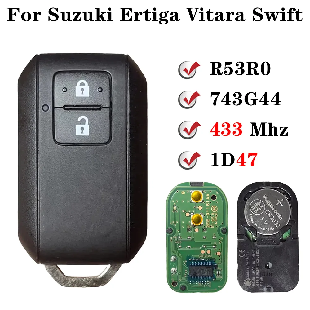 For Suzuki Ertiga 2018 2019 2020 Vitara Swift 433MHZ 47 Chip 2 Buttons 37172M55R40 OEM Original Remote Smart keyless Key