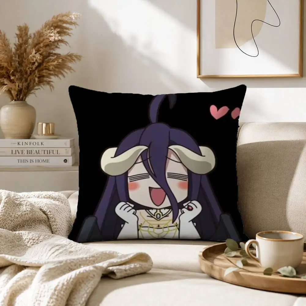 Anime Overlord A-Albedo Pillow Case Pattern Printed Pillowcase For Living Room Sofa Cushion Cover