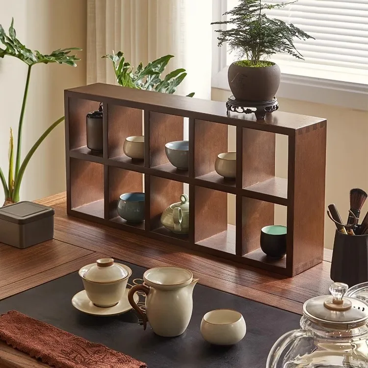 

*/* Держатель для чашки из цельного дерева, настенная подвесная чашка, чашка для кофе, воды, чайный сервиз, стеллаж для выставки товаров, настенная стойка для хранения павильона Duobao, настольная стойка