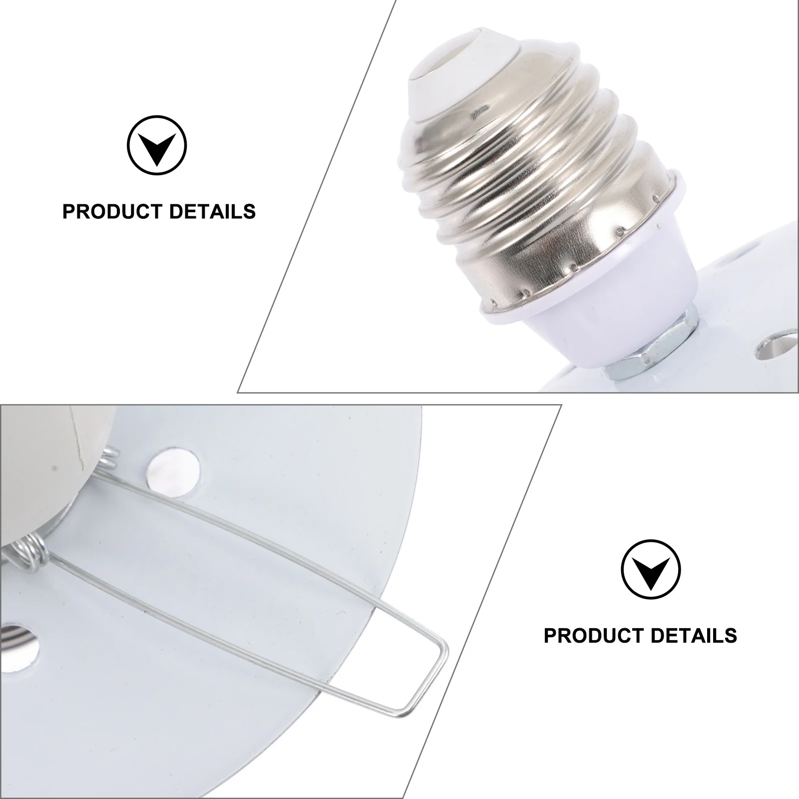 E27 to E27 Lamp Holder Socket Extender Durable Screw Bulb Base Converter for Living Room Kitchen Office Socket Extender