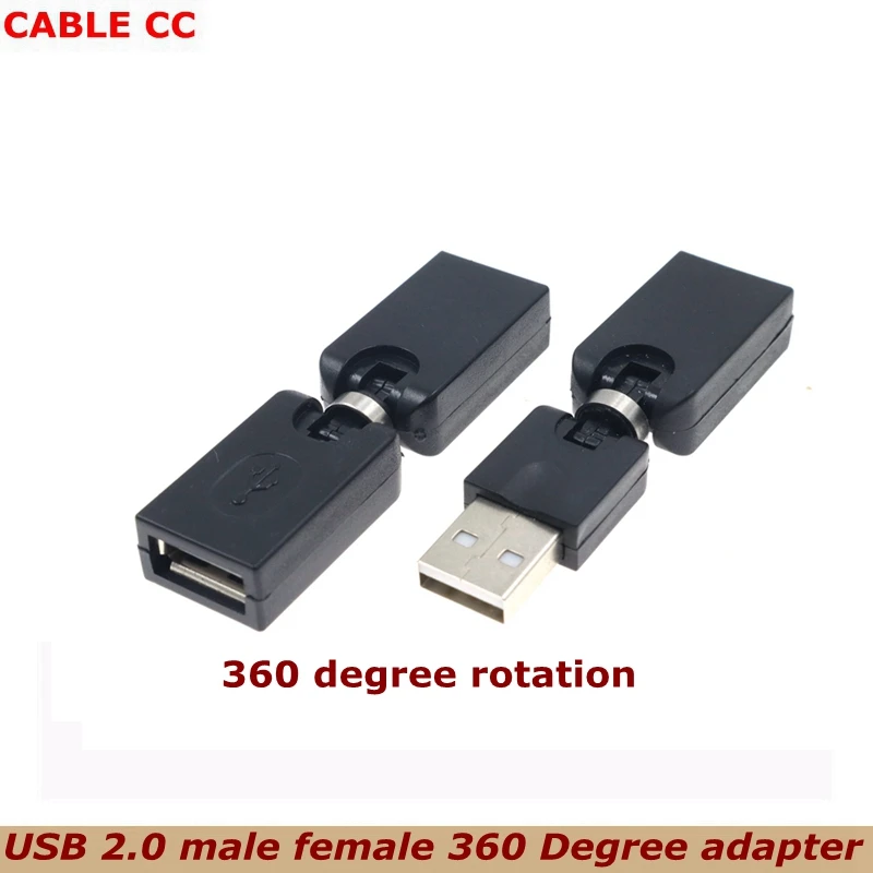 New Flexible Swivel Twist Angle 360 Degree Rotating USB 2.0 male to female/female to female Expander Adapter Converter