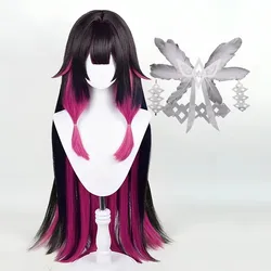 Genshin Impact Columbina Cosplay Wig Genshin Impact Damselette Colombina Fatui Cosplay Wigs 105cm Heat Resistant Wigs + Wig Cap